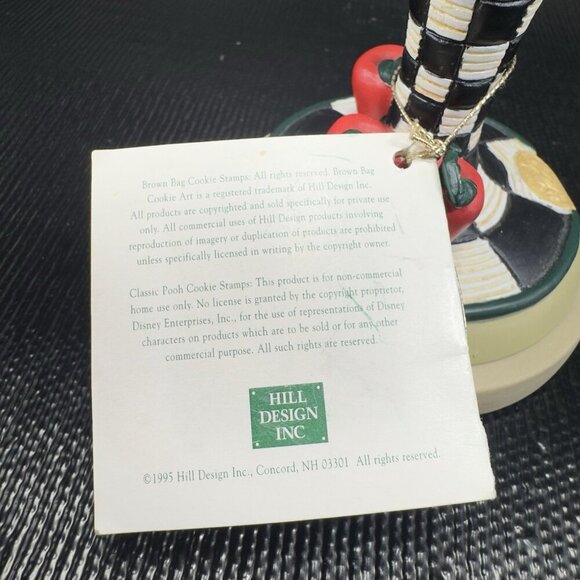 Vintage 1995 Brown Bag Cookie Art Apples Stamp Press Collectible New With Tags - Picture 6 of 12